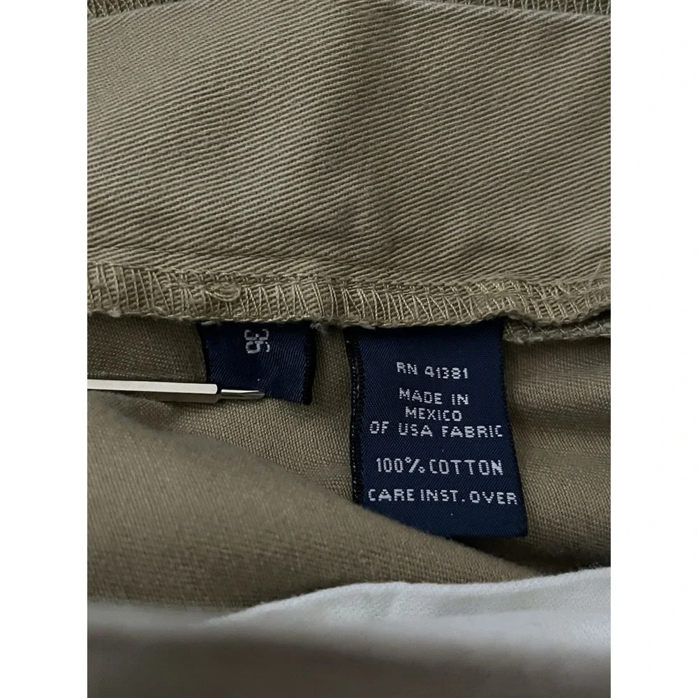 Vintage Polo Ralph Lauren Philip Chino Shorts Men's 36 Beige Flat Front Cotton